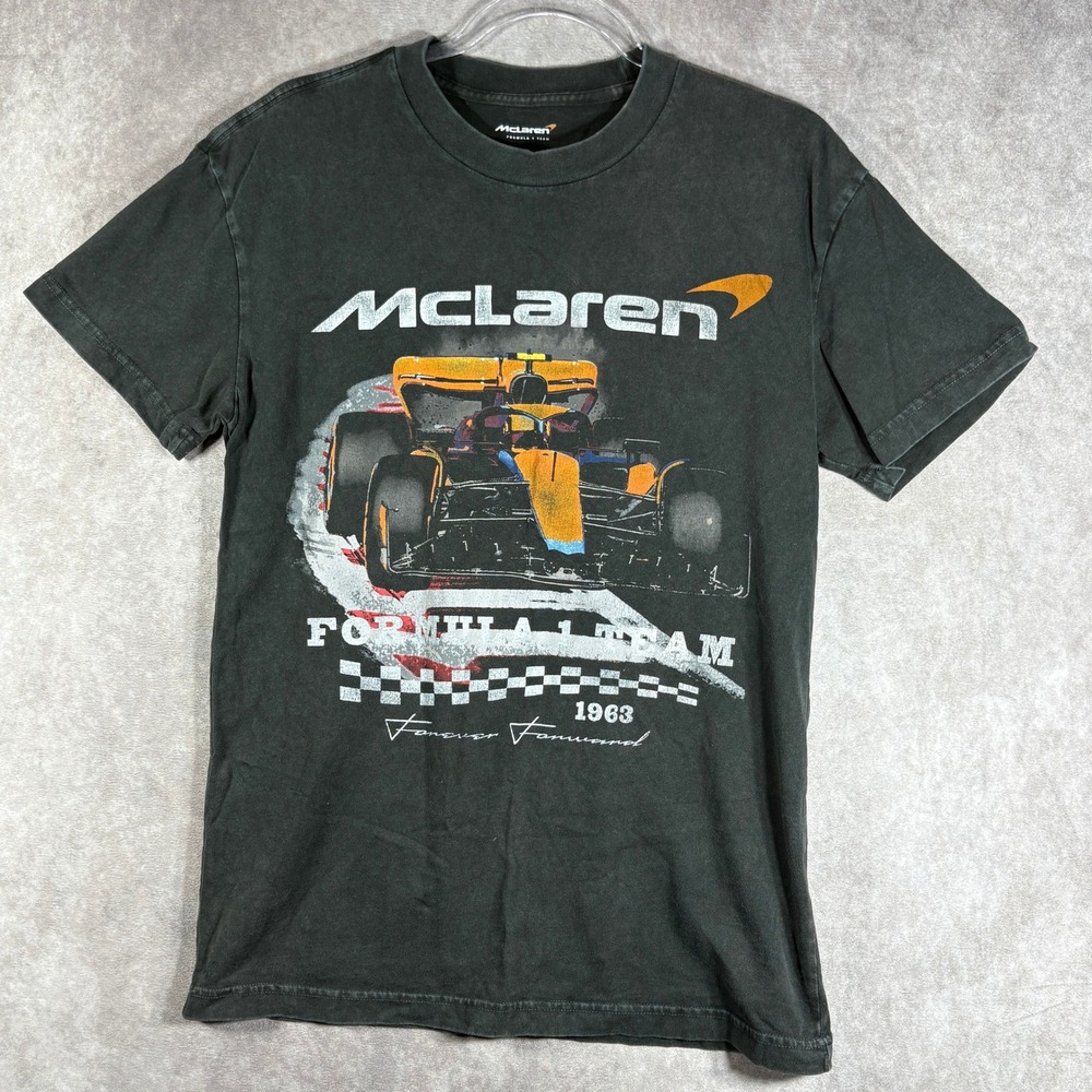 McLaren T-Shirt Men S‎ Black Formula 1 Team 1963 Forever Forward Racing Graphic
